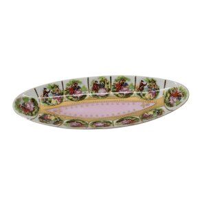 Royal Vienna Courting Couple Dish Pink 93809